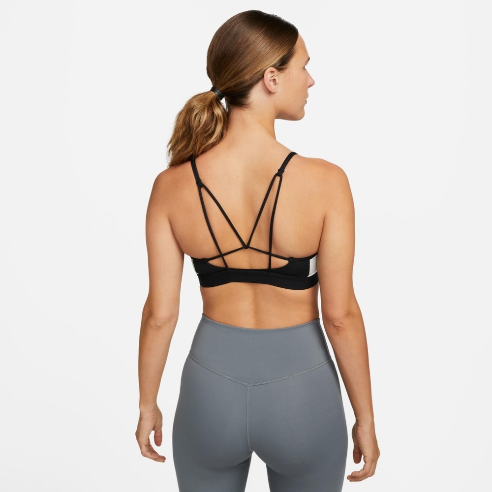 Nike Women's Air Indy Sports Bra Black/White/Grey Medium - Picture 3 of 5